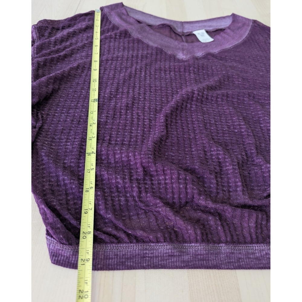 We The Free Long Sleeve Purple Off the‎ Shoulder Relaxed Shirt - Picture 7 of 9